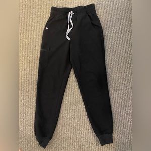 figs black joggers with old waistband. size xs